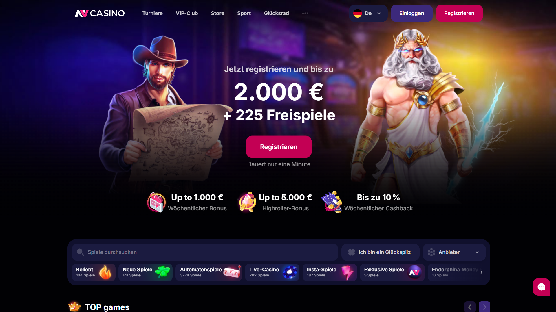 NV Casino Startseite – Online Casino Deutschland Test 2026