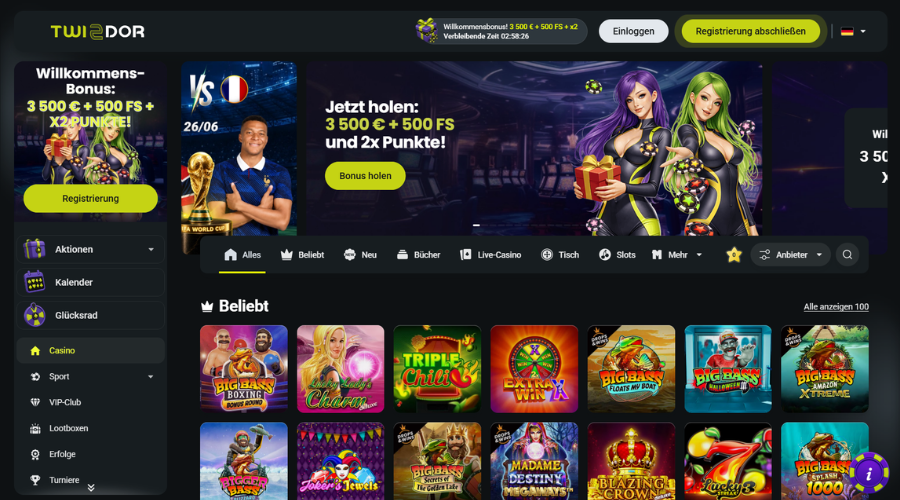 Twindor Casino Startseite – Bester Wager Online Casino Deutschland